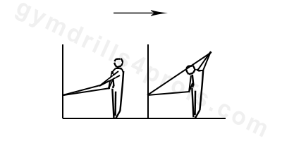 Front Swing with Half Turn Dismount Drill Parallel Bars