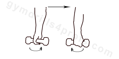 Circles on Mushroom Drill Pommel Horse